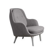 Load image into Gallery viewer, FRITZ HANSEN Fri JH4 Armchair, 800w x 880d x 905h mm, Frame Brushed Aluminum, Fabric Fiord 751