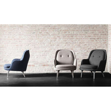 Load image into Gallery viewer, FRITZ HANSEN Fri JH4 Armchair, 800w x 880d x 905h mm, Frame Brushed Aluminum, Fabric Fiord 751