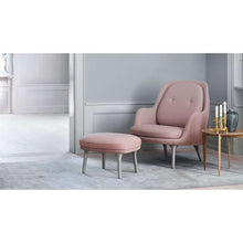 Load image into Gallery viewer, FRITZ HANSEN Fri JH4 Armchair, 800w x 880d x 905h mm, Frame Brushed Aluminum, Fabric Christianshavn 1121 Beige