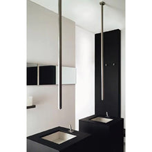 Load image into Gallery viewer, Rettangolo 20099.299 Ceiling-Mount Basin Spout in Xl Black with Rettangolo 26105.299 Separate Control for Basin Mixer, in black