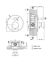 Load image into Gallery viewer, Cono 2-way control 45079.030 with 44673 concealed part, wall mounted head shower 45163.030, hand shower 59123.030set