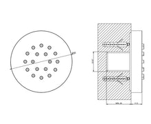 Load image into Gallery viewer, Oxygene wellness 32971.030 lateral wall shower head 65 mm diameter in copper PVD