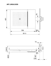 Load image into Gallery viewer, Acquadolce Light 6993l032b Multifunction Shower Head in Brushed Stainless Steel with 6900l002a Built-In Part