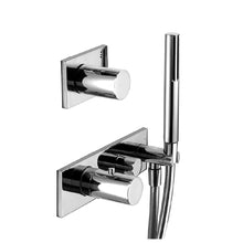 Load image into Gallery viewer, Milano 31934712b
External Piece Of Thermostatic Shower Mixer in Brushed Stainless Steel with Handshower & 19 93 4712a
Internal Piece