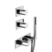 Load image into Gallery viewer, Milano 31934713b
External Piece for Thermostatic Shower Mixer in Brushed Stainless Steel with Handshower & 19934713a
Built-In Piece