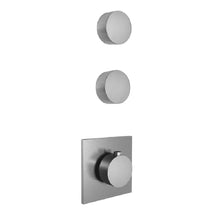 Load image into Gallery viewer, Af/21 Fukasawa 2793a402b External Parts in Brushed Stainless Steel
for Built-In Bath and Shower Thermostatic with Two Volume Control & 1700a402a Internal Piece