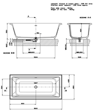 Load image into Gallery viewer, Eleganza 46715521 Freestanding Bathtub 1800 X 850 X 550 mm in White with WasteFreestanding Cristalplant Bathtub 1800 x 850 x 550 mm (defective)
