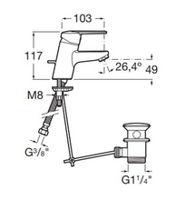 Load image into Gallery viewer, Z5A3025C0N Victoria-N monoblock basin mixer with pop up waste