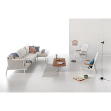 Load image into Gallery viewer, Vieques Clubchair in Lace Coral Porotex 528 and Bone Aluminum 678