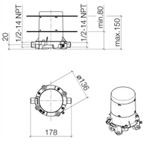Load image into Gallery viewer, Supernova 33.584.710.00 single-lever basin mixer for free-standing assembly, with stand pipe, no pop-up waste, with concealed part