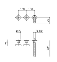Load image into Gallery viewer, DCA 36.705.585.00 WALL-MOUNTED BASIN MIXER FINISH: CHROME PLATED
