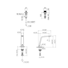 Load image into Gallery viewer, Cl.1 13715705+20006706+20006705 Three Hole Lavatory Mixer in Chrome
