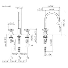 Load image into Gallery viewer, Tara. 20713892-00 Deck-mounted Twin Handle Basin Mixer w/Pop-up Waste in Polished Chrome
