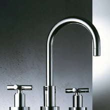 Load image into Gallery viewer, Tara. 20713892-00 Deck-mounted Twin Handle Basin Mixer w/Pop-up Waste in Polished Chrome
