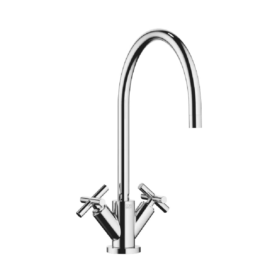 22815892-00 Deck-mounted Twin Handle Sink Mixer in Polished Chrome