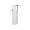 25964979-08 Floor-mounted Twin Handle Bath Mixer w/Handshower Set in Platinum and concealed part
