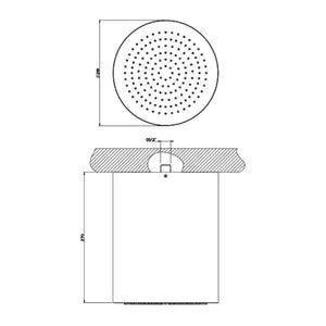 Segni 33031.238 Ceiling-Mount Overhead Shower in Steel Mirror  Size : 218 mm Diameter X 270 mm
