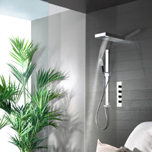 Load image into Gallery viewer, Gessi  Rettangolo 35005.031 Three-Way Thermostatic Built-In Part Mixer   Finish: Chrome
