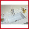Agres 118370004 wash basin w/fixing kit, size 548 x 347 in white