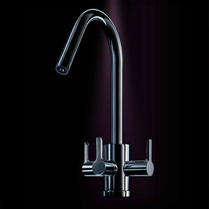 Kt31h Three Handle Design with "Hook" Spout and Filter in Chrome  [濾水廚房龍頭]