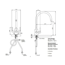 Load image into Gallery viewer, Kt33c Three Handle Design with C Spout and Filter in Chrome  [濾水廚房龍頭]
