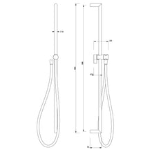 Load image into Gallery viewer, 86139247 Shower Rail in Matt Black with Adjustable Slider
