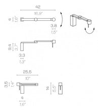 Load image into Gallery viewer, Manhattan Ap ACAM.001337 Wall Lamp, \ 420w x 40d x 125h mm, Frame Satin Bronze, With 3w Led
