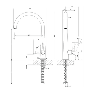 17151.031 sink mixer with conical base, chrome
