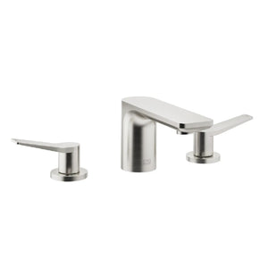 Lissé 20713845-06 Deck-mounted Twin Handle Basin Mixer w/Pop-up Waste in  Platinum Matt