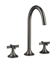 Load image into Gallery viewer, VAIA 20713809-99 Deck-mounted Twin Handle Basin Mixer  w/Pop-up Waste in Dark Platinum Matt

