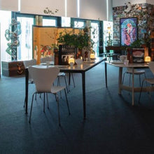 Load image into Gallery viewer, Italia Mirto Indoor IMT220_C Table, 2200w x 1000d x 730h mm, Top Matt Carrara White Marble 0890M, Frame Painted Black Chrome 0170M
