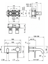 Load image into Gallery viewer, 316 Cesello 54488.707 + 54198.239 Basin mixer with spout in black metal brushed PVD
