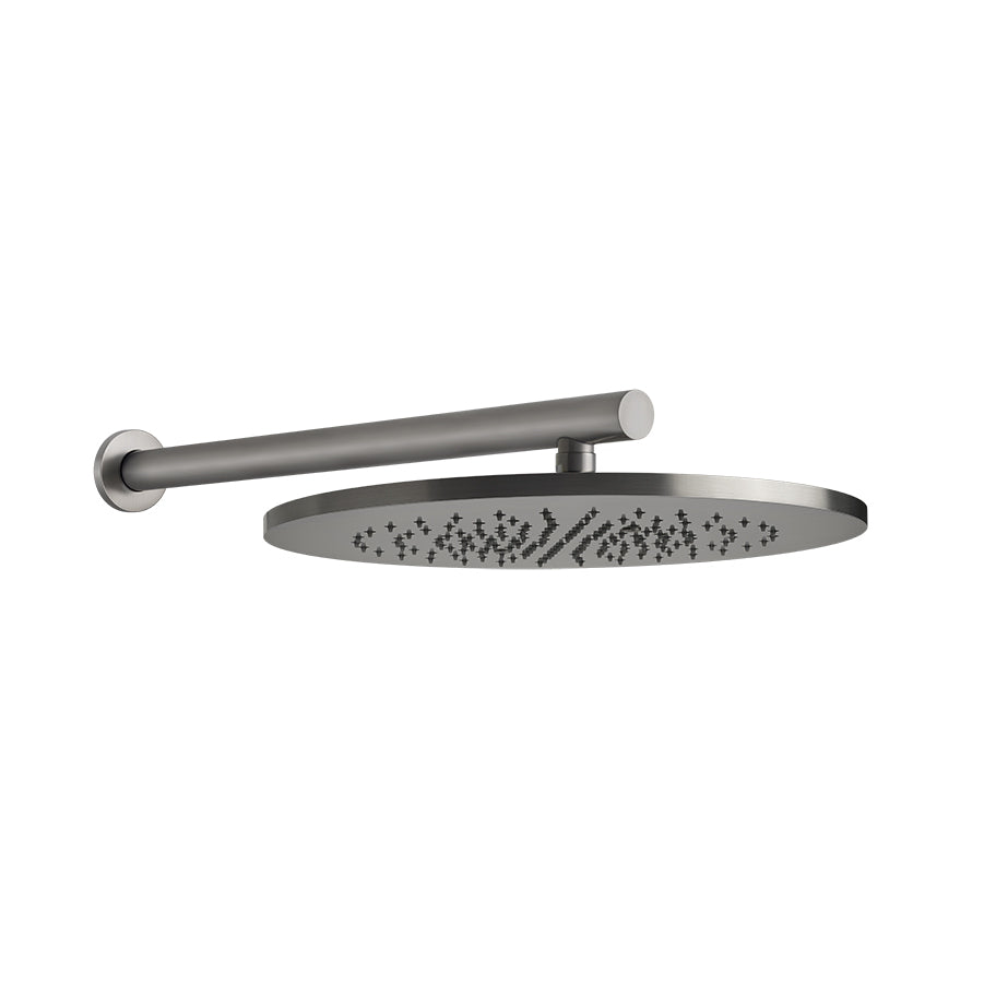 54148.239 wall-mounted adjustable and antilimestone showerhead 300 mm in steel brushed, with 1/2