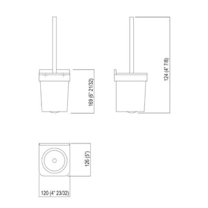 Memory AMEM855.BR.Z wall mounted toilet brush holder