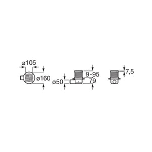 276309000 (EU) In-Drain basic SQ drain kit with cover plate 105 x 105 mm