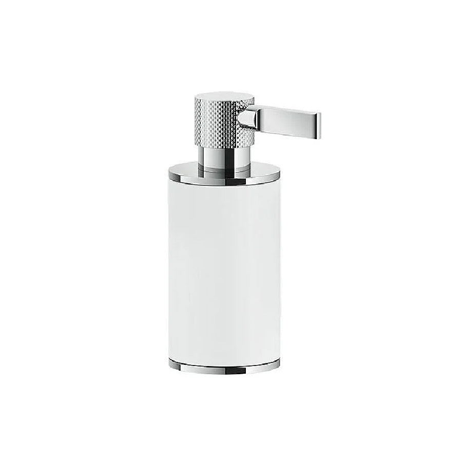 Inciso 58537.031 soap dispenser holder in white body and chrome handle