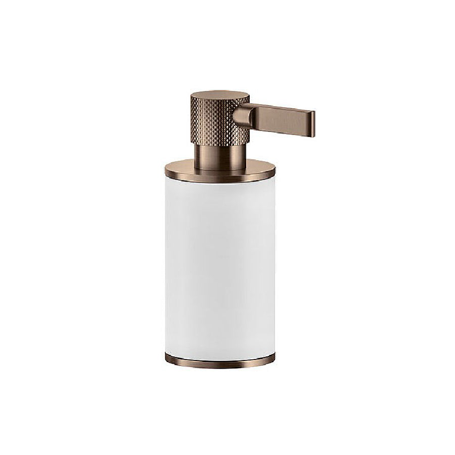 Inciso 58537.030 soap dispenser holder in white body and copper handle