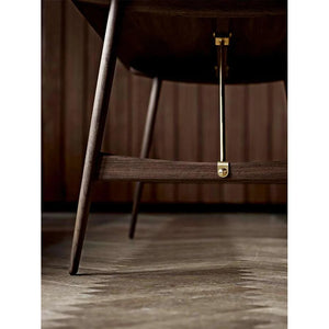 Carl Hansen & Son Hunting BM1160 Table, 2100w x 820d x 720h mm, Frame Walnut Oil , brass cross bars