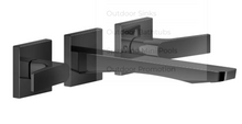 Load image into Gallery viewer, 59090.707+45089.031 Rilievo wall-mounted basin mixer in black metal brushed PVD
