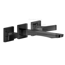 Load image into Gallery viewer, 59090.707+45089.031 Rilievo wall-mounted basin mixer in black metal brushed PVD
