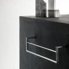 Load image into Gallery viewer, Young 96 P5 7614 towel rail 450 mm in matt gun metal PVD
