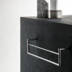 Young 96 P5 7614 towel rail 450 mm in matt gun metal PVD