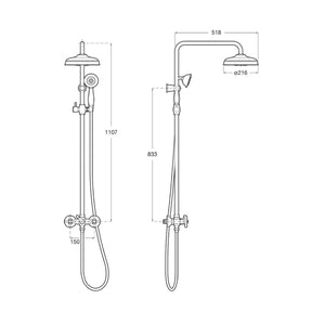 Carmen A5A974BC00 shower column in chrome [淋浴柱]