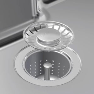 BXX260-4002E SBL (127.0546.206) Box stainless steel fabricated double sink bowl with waste