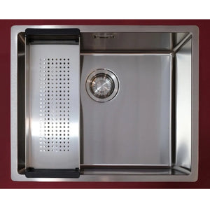 BXX260-4002E SBL (127.0546.206) Box stainless steel fabricated double sink bowl with waste