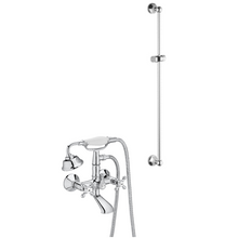 Load image into Gallery viewer, A5A014BC00 Carmen wall mounted bath shower mixer, Madison Flair shower bar in chrome
