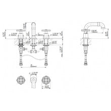 Load image into Gallery viewer, E-6711-C19B three-hole wash basin mixer in gun metal
