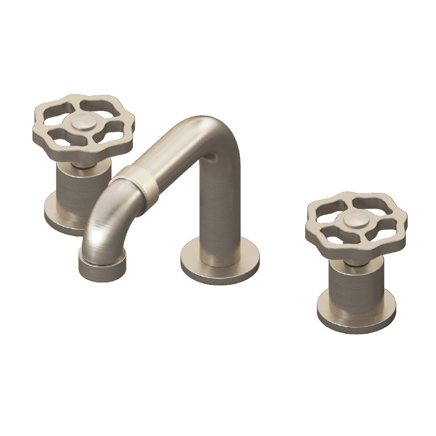E-11310-C18B three-hole wash basin mixer in brushed nickel