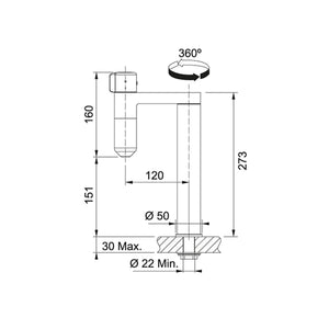 120.0551.216  Vital Capsule 2 in 1 single dispense filter tap in chrome and gunmetal