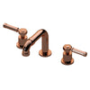 E-11310-LM56B-RG/BK special made three hole basin mixer in OR'osa PVD with handle in architectual black and OR'osa PVD